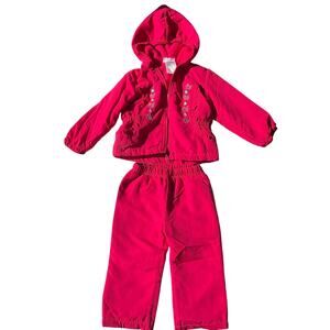 Penny M Set of Full Zip Hoodie Jacket & Pants Fleece size 18M Hot Pink Baby Girl